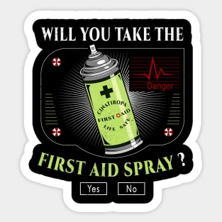 First Aid Spray Sticker